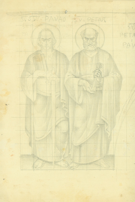 Dva sveca: Sv. Pavao in Sv. Petar