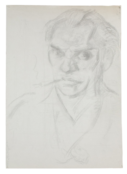 Portret muškarca (I. G. Kovačić?) crtež